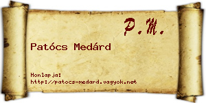 Patócs Medárd névjegykártya